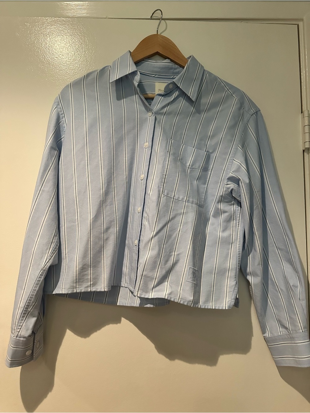 JW ANDERSON x UNIQLO Light Blue and White Striped Button-Down Shirt